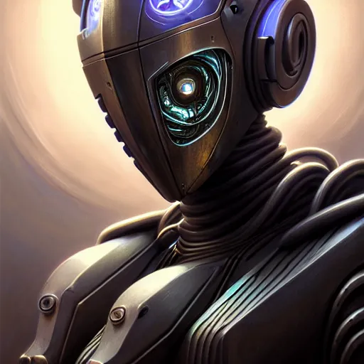 Image similar to front shot of a cyberpunk gazmask robot character, intricate, elegant, highly detailed, centered, digital painting, artstation, concept art, smooth, sharp focus, illustration, artgerm, Tomasz Alen Kopera, Peter Mohrbacher, donato giancola, Joseph Christian Leyendecker, WLOP, Boris Vallejo