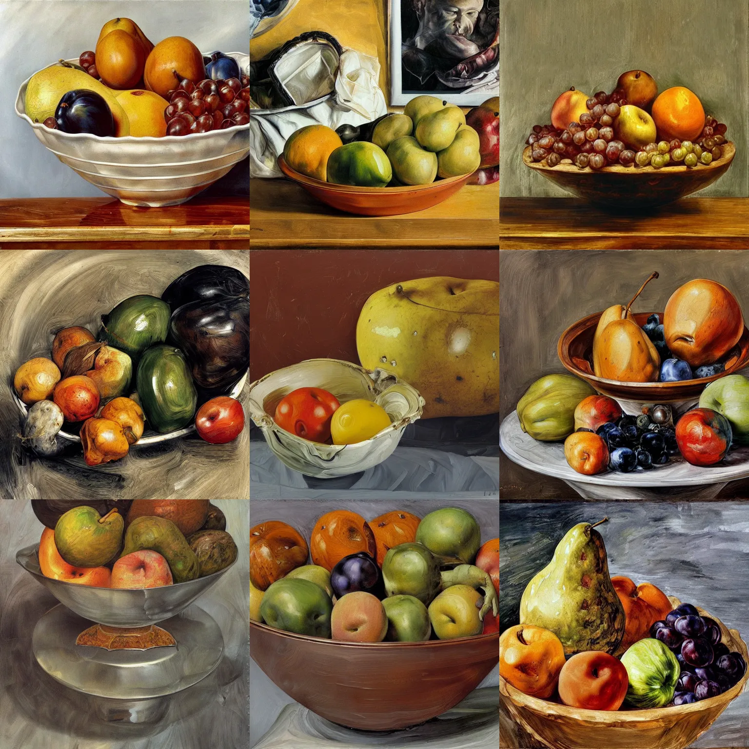 Prompt: fruit bowl, high quality high detail painting by lucian freud and frank frazetta and jenny saville