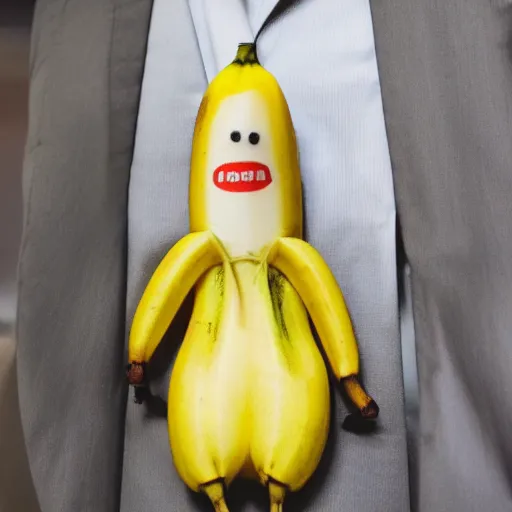 Image similar to banana dressed up for a day at the office