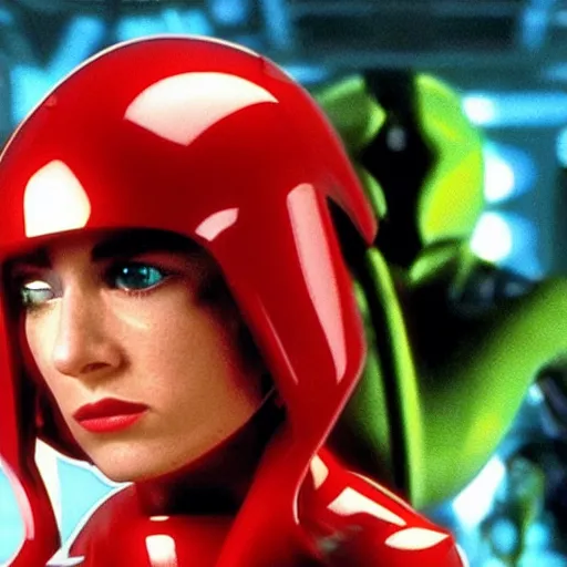 Image similar to a still of the movie weird science, 2 0 0 2 metroid prime visuals aesthetic