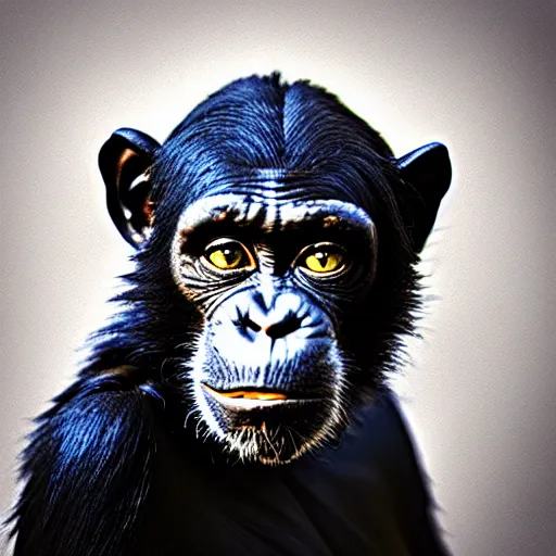 Prompt: a cat - chimpanzee - hybrid, animal photography