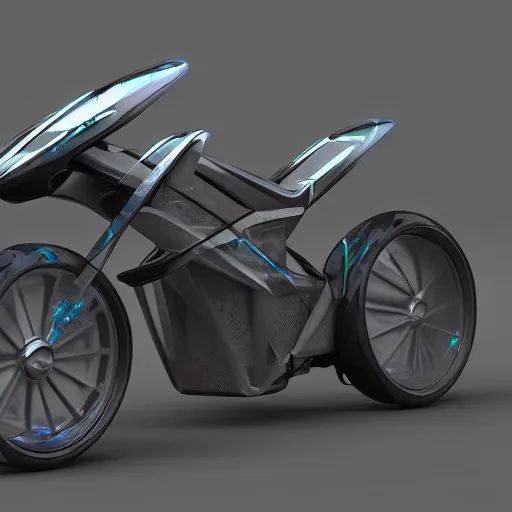 Image similar to futuristic motorbike with a generative design exoskeleton frame, dark plastic, reflective, octane render, fusion360