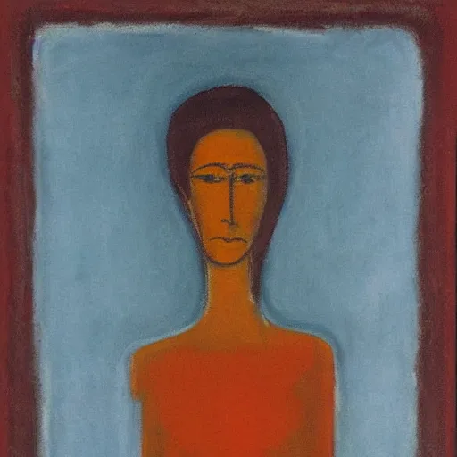 Image similar to portrait of a beautiful woman by rothko