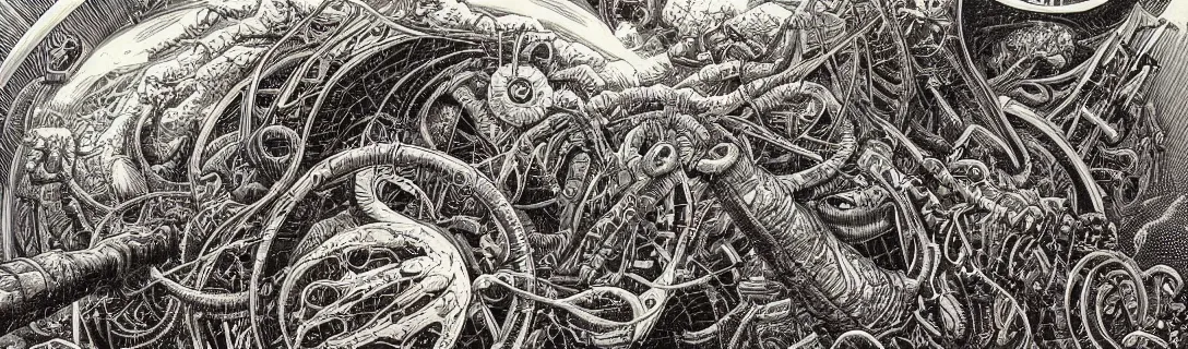 Prompt: dystopia by aaron horkey