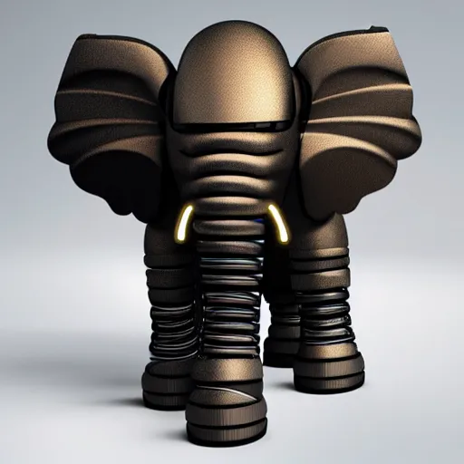 Image similar to a robotic android elephant, photorealistic