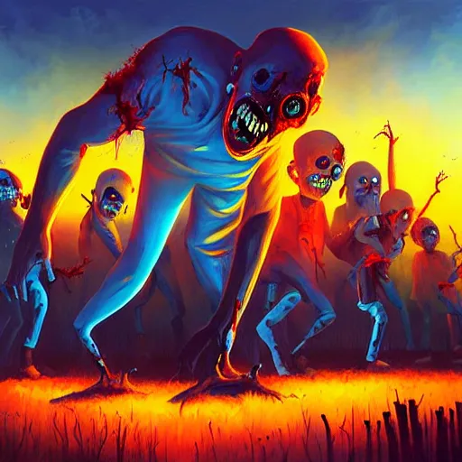 Image similar to zombie apocalypse by rhads, detailed