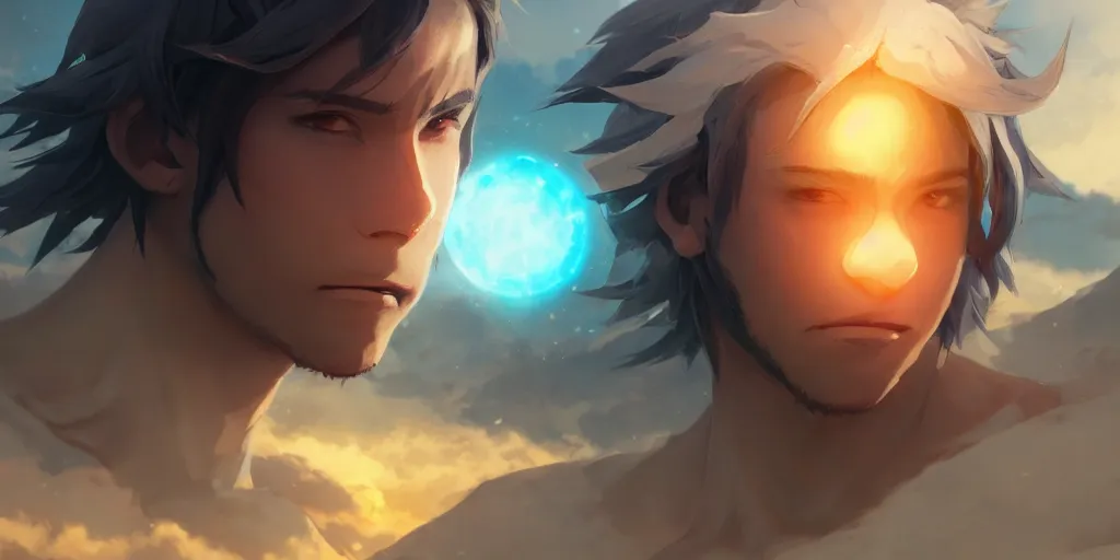 Image similar to ultra realistic, greek god, mountain, colors, 8 k, hd, details, fantasy, epic, ancient city, landscape illustration concept art anime key visual trending pixiv fanbox by wlop and greg rutkowski and makoto shinkai and studio ghibli and kyoto animation symmetrical facial features