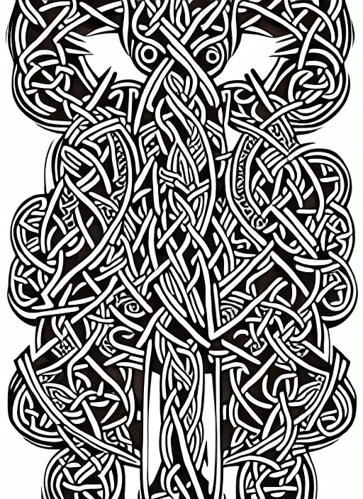 Image similar to tattoo tribal sleeve design, vector pattern elements, celtic, sprite sheet, tribal eyes vector image,