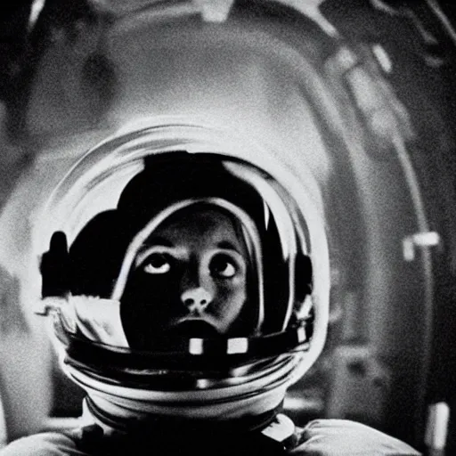 Prompt: movie still of a transcendental astronaut, cinematic composition, cinematic light, by andrzej zulawski