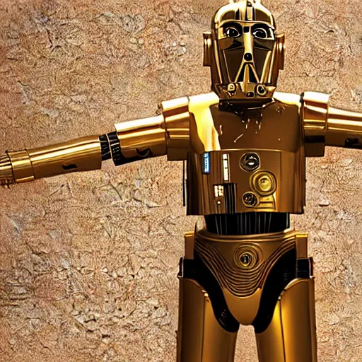 Image similar to screencap of c - 3 p 0 in a star wars movie