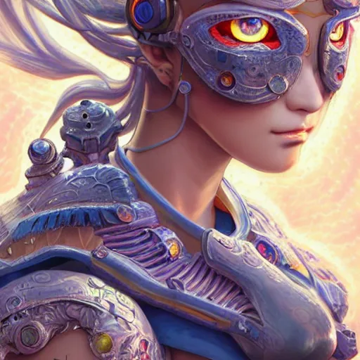 Prompt: hinata hyuga studio portrait of legitimate kind colorful female divine mech paladin transformers absurdly beautiful, elegant, young sexy elegant woman, super fine surreal detailed facial illustration by kim jung gi, iraq nadar, intricate lines, clear focus, vivid colors, matte, octopath voyager, final fantasy, unreal engine highly rendered, global illumination, radiant light, intricate environment