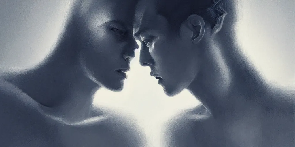Prompt: highly detailed portrait of a portrait geometric face modernist bauhaus minimalism, by greg rutkowski and fujimoto tatsuki, dramatic lighting, dynamic pose, dynamic perspective