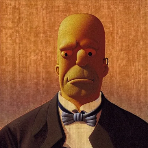 Image similar to Homer Simpson by David Caspar Friedrich