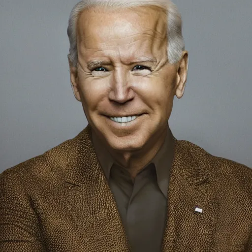 Image similar to a portrait of joe biden with background scenery by juergen teller, iris van herpen