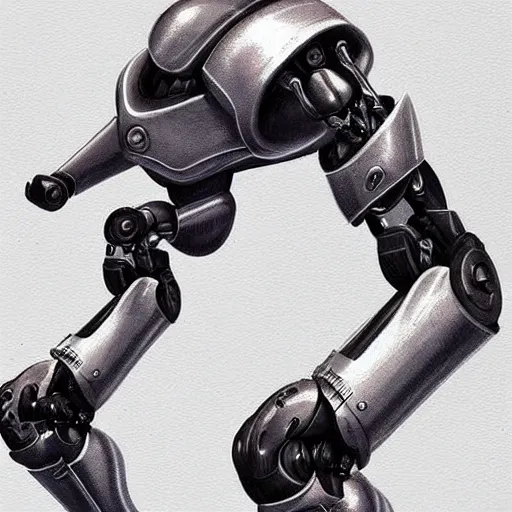 Image similar to robot in jan buragay style artstation, pinterest, perfect dynamic position