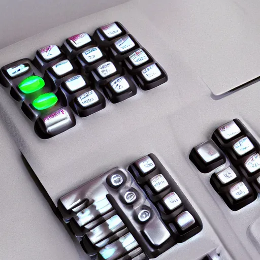 Image similar to retro futuristic keypad