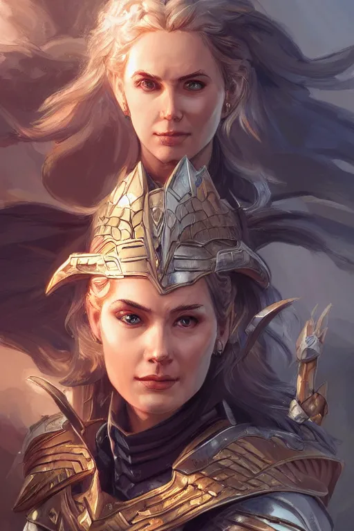 Image similar to amazon valkyrie athena, d & d, fantasy, portrait, highly detailed, headshot, digital painting, trending on artstation, concept art, sharp focus, illustration, art by artgerm and greg rutkowski and magali villeneuve