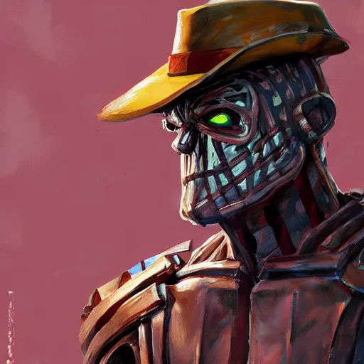 Image similar to greg manchess portrait painting of partially armored freddy krueger as overwatch character, medium shot, asymmetrical, profile picture, organic painting, sunny day, matte painting, bold shapes, hard edges, street art, trending on artstation, by huang guangjian and gil elvgren and sachin teng