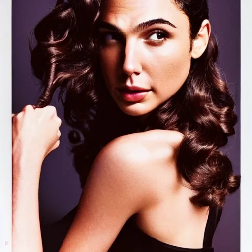 Image similar to portrait of gal gadot by mario testino, 1 9 4 0 s hairstyle, headshot, detailed, award winning, sony a 7 r