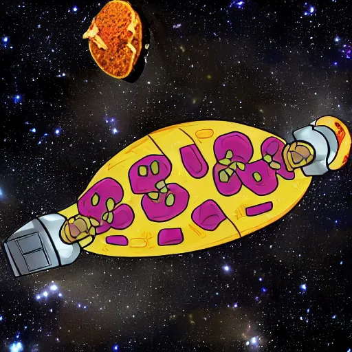 Image similar to a spaceship that is a taco