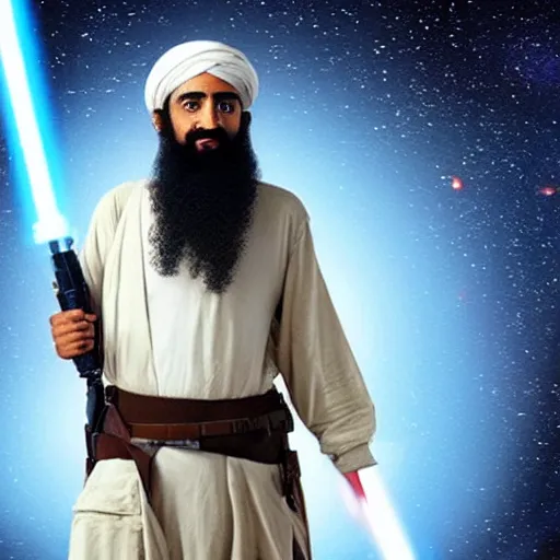 Image similar to osama bin laden in star wars episode, 8k resolution, full HD, cinematic lighting, award winning, anatomically correct