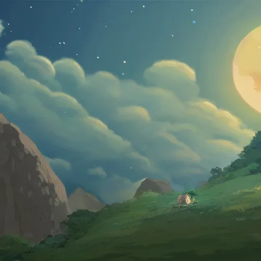 Image similar to landscape of the eternal rest, in the style of studio ghibli, award - winning, 4 k