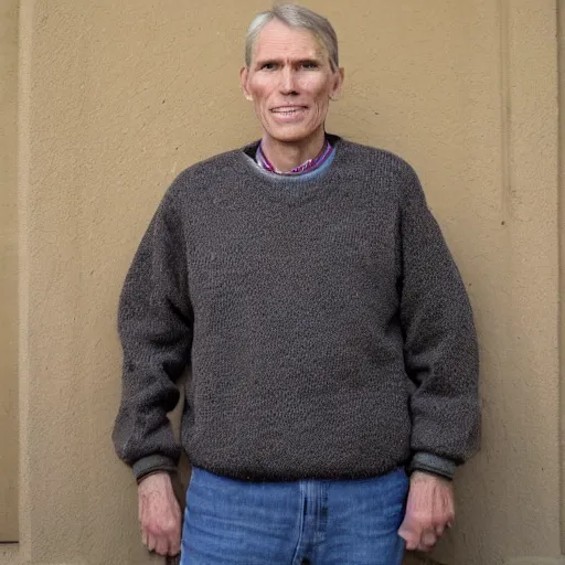 Image similar to A photograph of middle-aged Jerma985 in his fifties who looks like Jerma985 with greying brown hair and wearing a sweater in the 2010s, Jerma985, looks like Jerma985, taken in the late 2010s, taken on a 2010s Camera, realistic, hyperrealistic, very realistic, highly detailed, very detailed, extremely detailed, detailed, digital art, trending on artstation, headshot and bodyshot