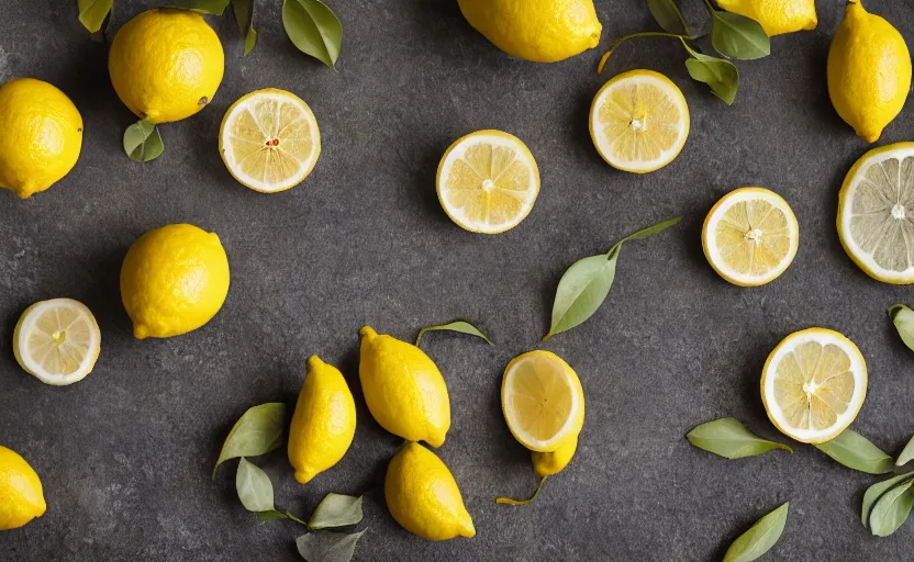 Prompt: lemons and diamonds, product photography