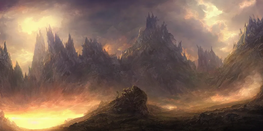 meteorite  Landscape, Fantasy landscape, Scenery