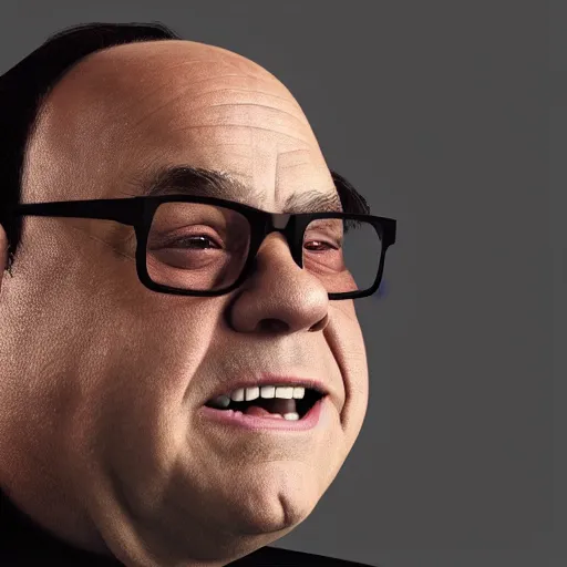 Prompt: a hexagon that looks like danny devito extremely detailed octane render 8k realistic