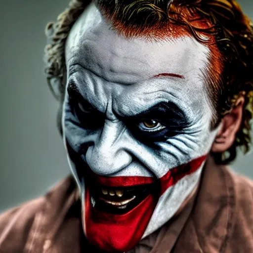 Image similar to mimmo rottela as joaquin phoenix joker