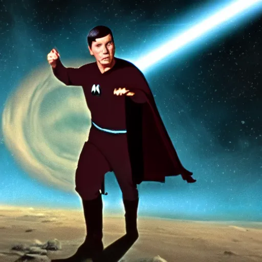 Prompt: data from startrek as a jedi master cinematic scene, wide angle, full body, 3 5 mm