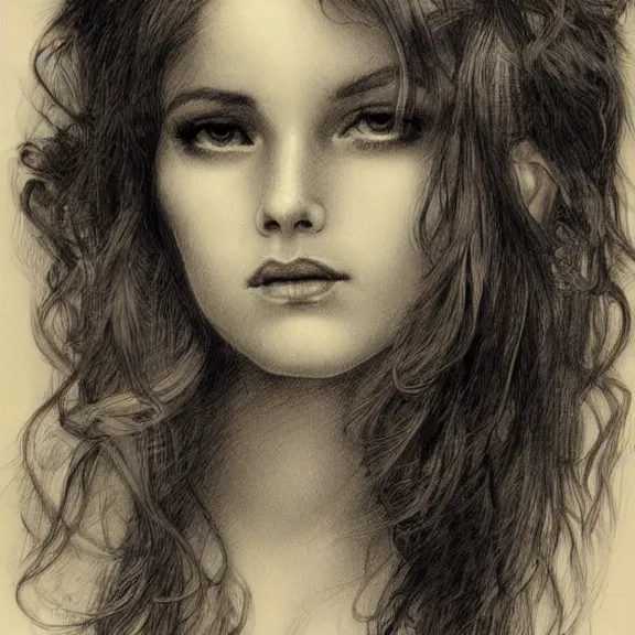 Image similar to a highly detailed portrait in the style of charles dana gibson and in the style of luis royo.