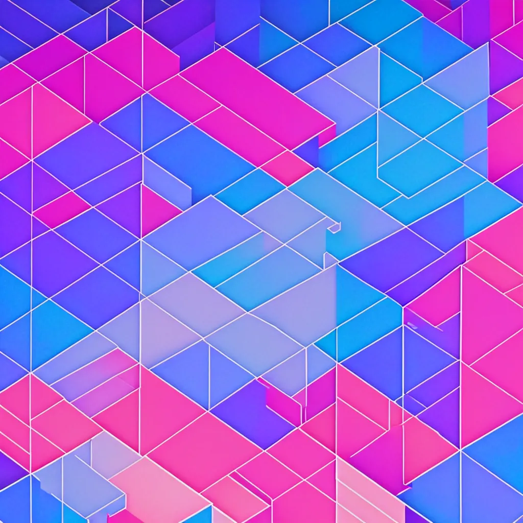 Image similar to photograph of intersecting windows of various colors at night, blue and pink accents, dream-like, hyperbolic geometry, trending on Unsplash, volumetric lighting