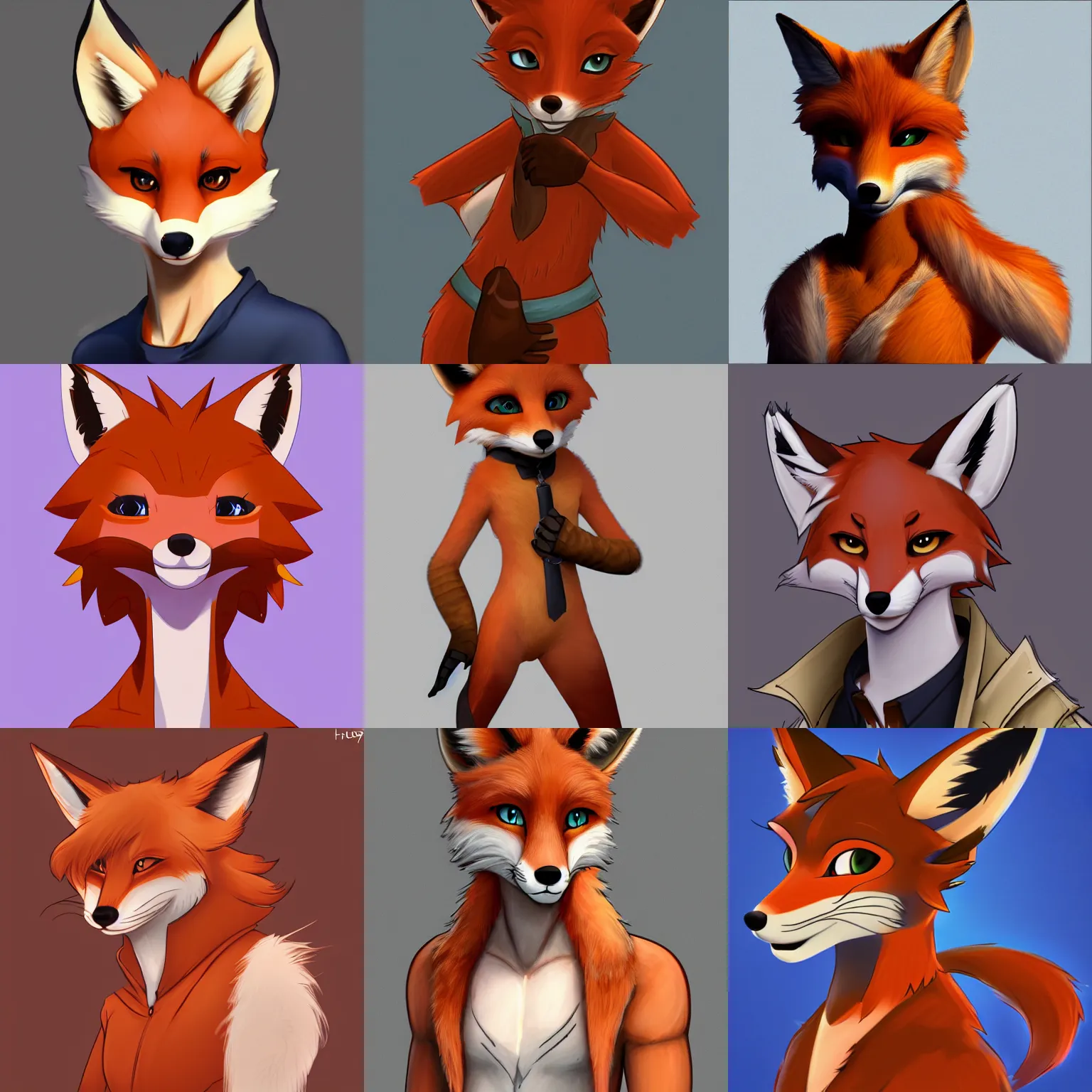 Prompt: FurAffinity art of an extremely beautiful cute cartoon male anthro fox character with styled hair, FurAffinity, highly detailed, 4k, trending on FurAffinity