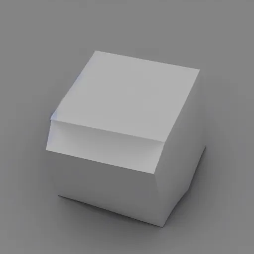 Prompt: abstract 3 d default cube from blender