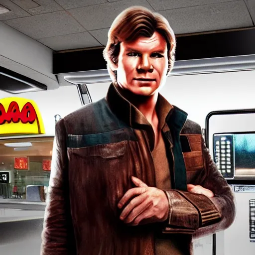 Image similar to Han solo at McDonalds, HDR