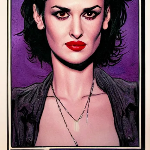 Prompt: Winona Ryder by Joe Jusko