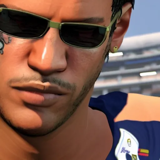 Image similar to character screenshot of neymar in grand theft auto, gta v