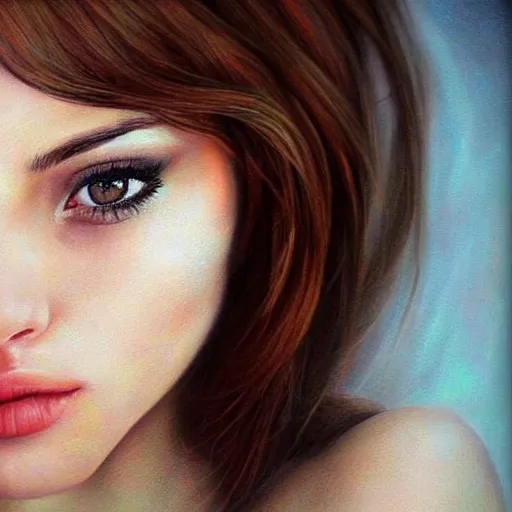 Image similar to ultra realistic portrait of a beautiful woman, so pretty, lovely, stunning look, fantasy, hyperrealism,