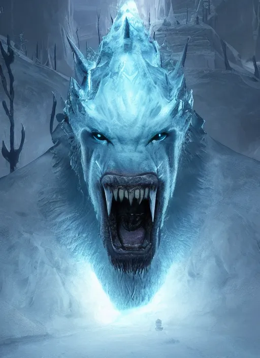 Prompt: portrait of a ice beast, dramatic lighting, cinematic, establishing shot, extremly high detail, photo realistic, cinematic lighting, post processed, concept art, artstation, matte painting, style by eddie mendoza, raphael lacoste, alex ross