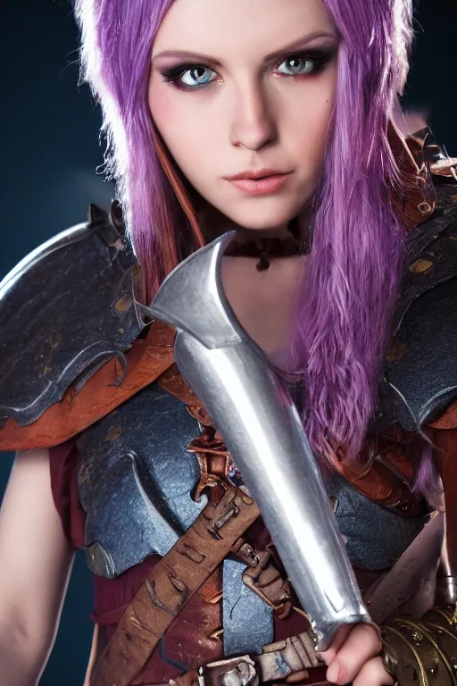 Image similar to a female DND human, high resolution film still, 8k, HDR colors, cosplay, studio lighting