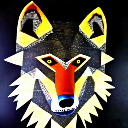 Image similar to african mask of wolf