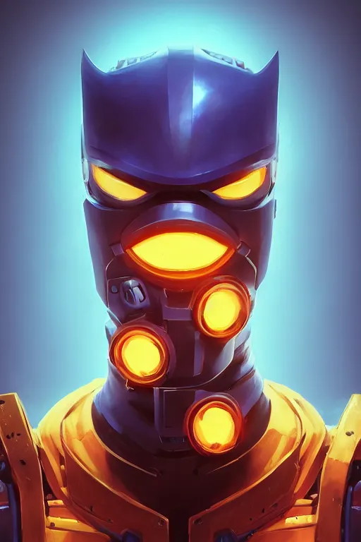 Image similar to epic mask helmet robot ninja portrait stylized as fornite style game design fanart by concept artist gervasio canda, behance hd by jesper ejsing, by rhads, makoto shinkai and lois van baarle, ilya kuvshinov, rossdraws global illumination radiating a glowing aura global illumination ray tracing hdr render in unreal engine 5