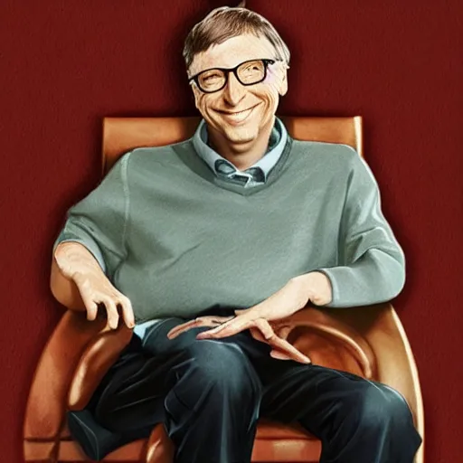 Image similar to bill gates as a league of legends champion portrait