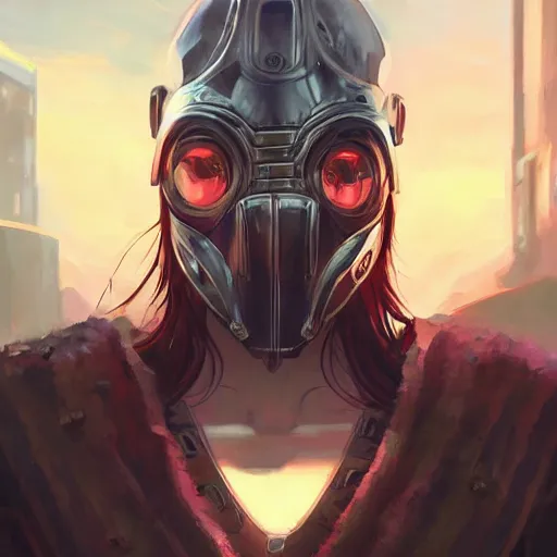 Image similar to cyberpunk viking helmet mask warrior goddess robot ninja fantasy, art gta 5 cover, official fanart behance hd artstation by jesper ejsing, by rhads, makoto shinkai and lois van baarle, ilya kuvshinov, ossdraws