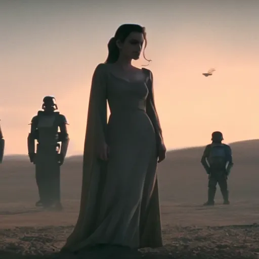 Image similar to lana del rey in'star wars ', cinematic scene, cinematic lighting, 1 4 mm