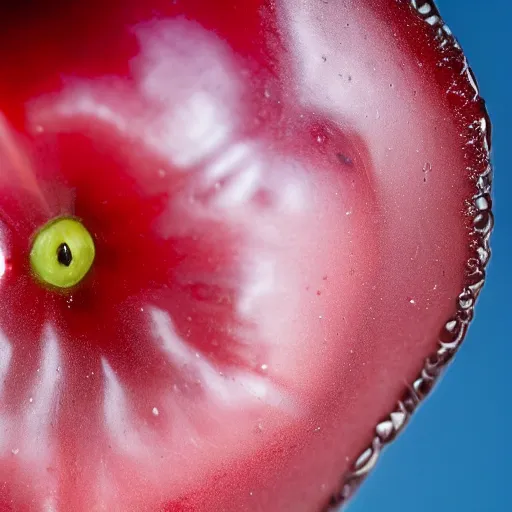Prompt: a perfect photo of a close-up cherry. Behance