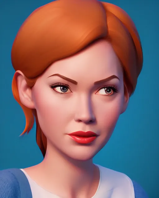 Prompt: lovely adult woman character portrait, by disney animation, highly detailed, dynamic shadows, 4 k, splash art