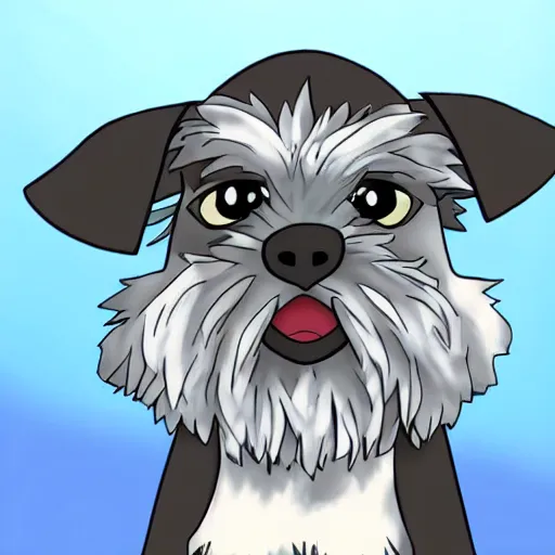 Prompt: pokemon that looks like a schnauzer in pokemon style